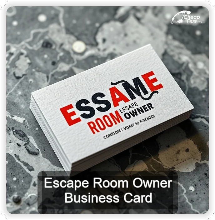Escape Room Owner business card design sample