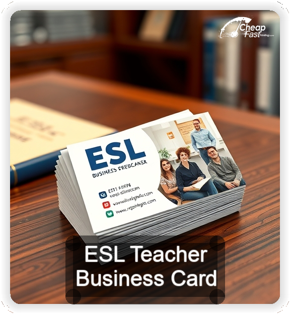 Esl Teacher business card design sample