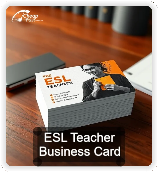 Esl Teacher business card design sample