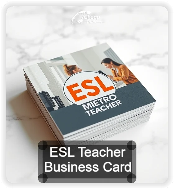 Esl Teacher business card design sample