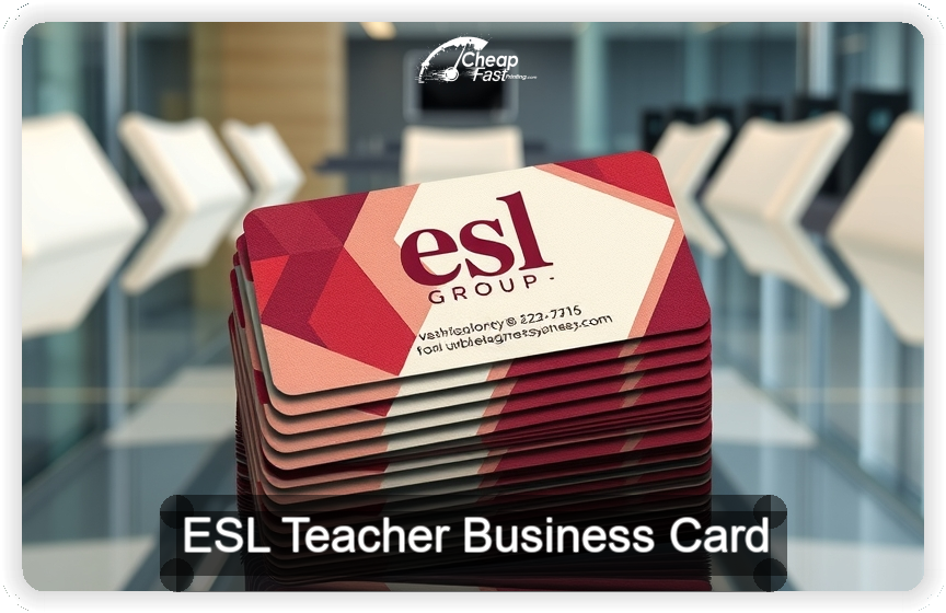 Esl Teacher business card design sample