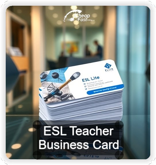Esl Teacher business card design sample