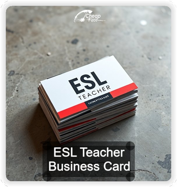 Esl Teacher business card design sample