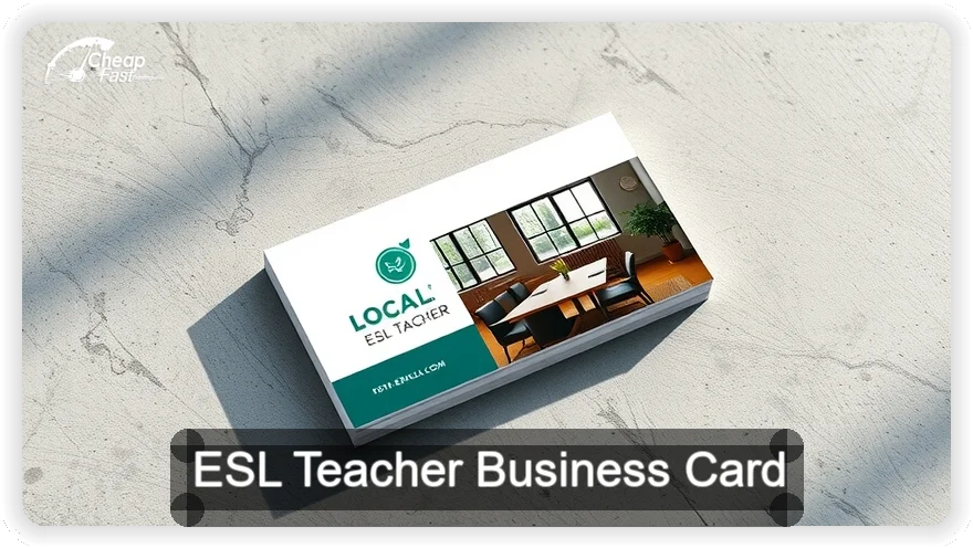 Esl Teacher business card design sample