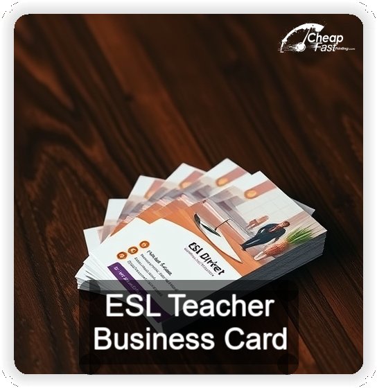 Esl Teacher business card design sample