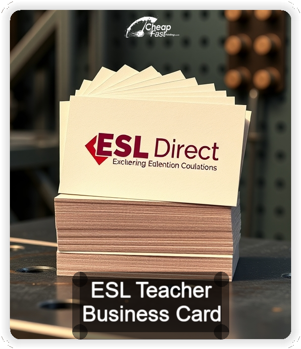 Esl Teacher business card design sample