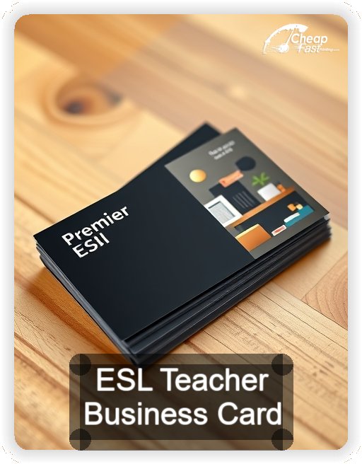 Esl Teacher business card design sample