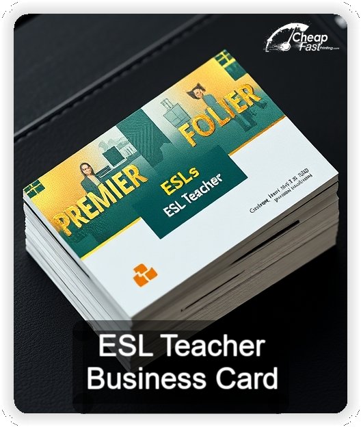 Esl Teacher business card design sample
