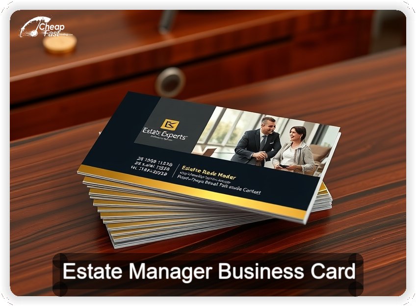 Estate Manager business card design sample