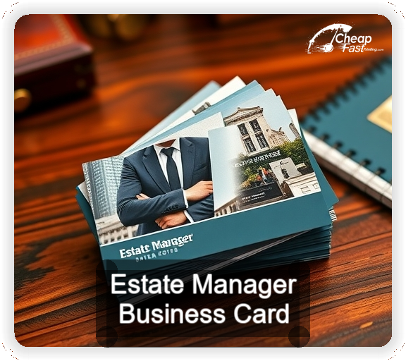 Estate Manager business card design sample