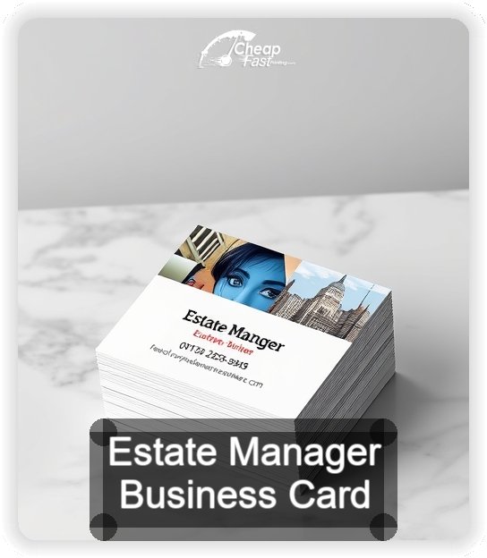 Estate Manager business card design sample