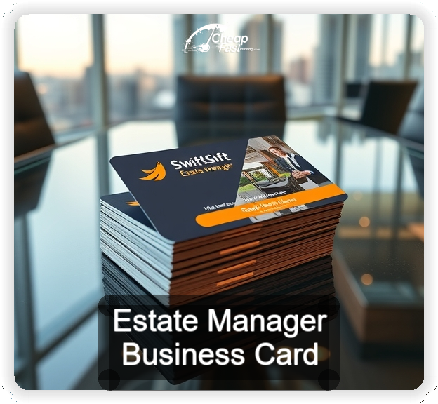 Estate Manager business card design sample