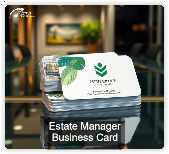 Estate Manager business card design sample
