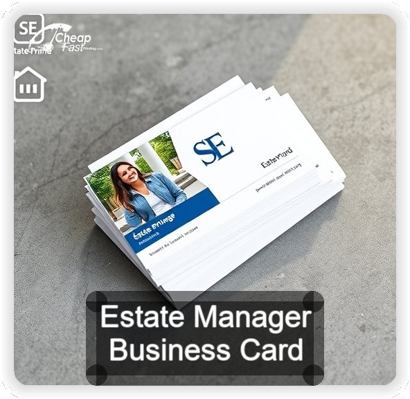 Estate Manager business card design sample