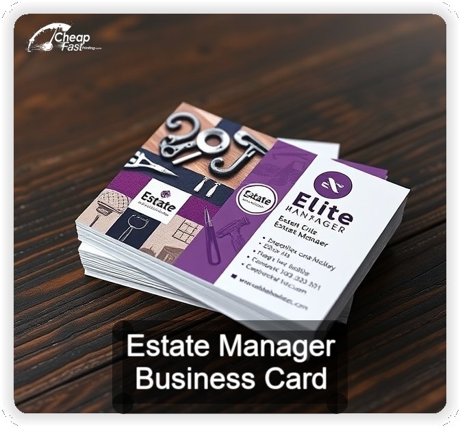 Estate Manager business card design sample