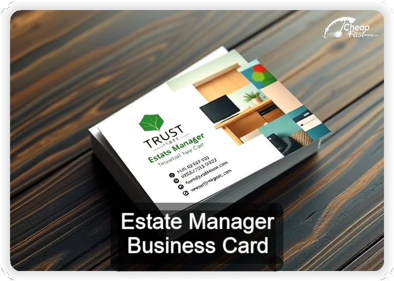 Estate Manager business card design sample