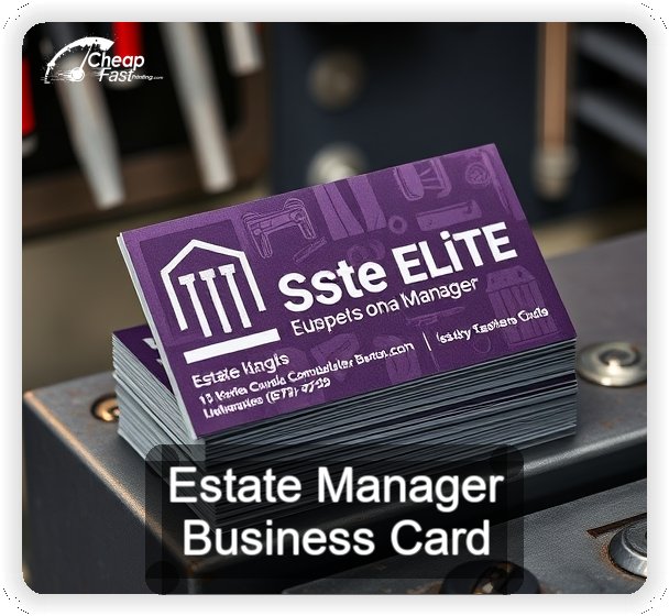 Estate Manager business card design sample