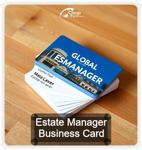 Estate Manager business card design sample