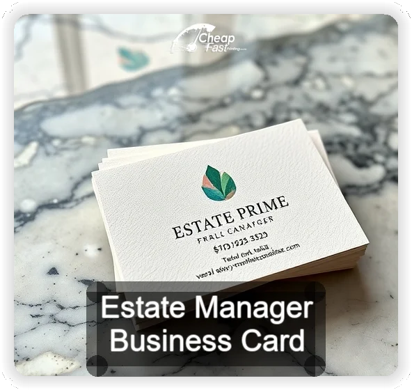 Estate Manager business card design sample