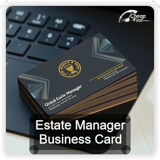 Estate Manager business card design sample