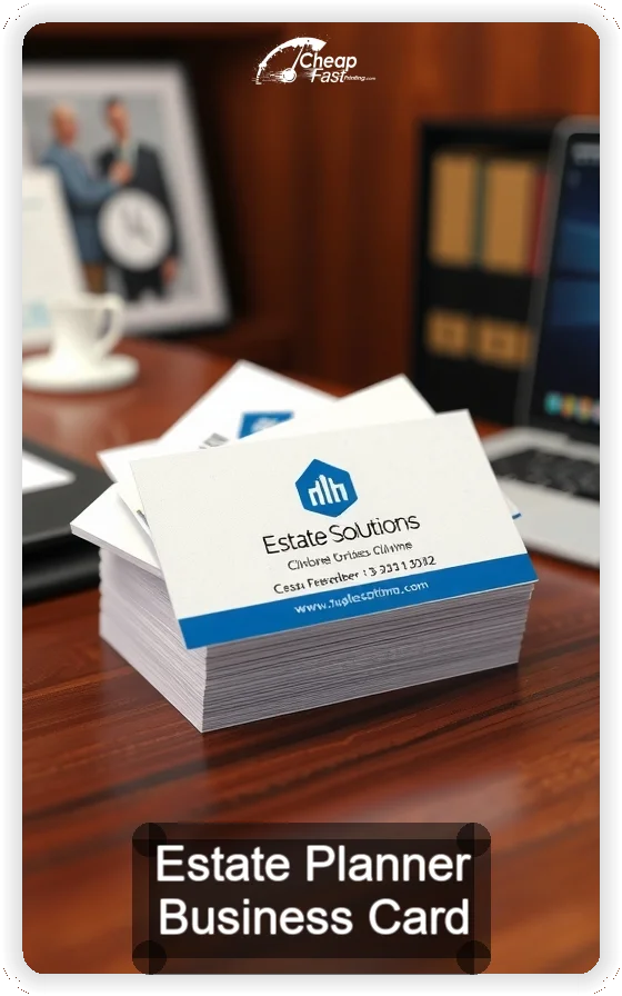 Estate Planner business card design sample