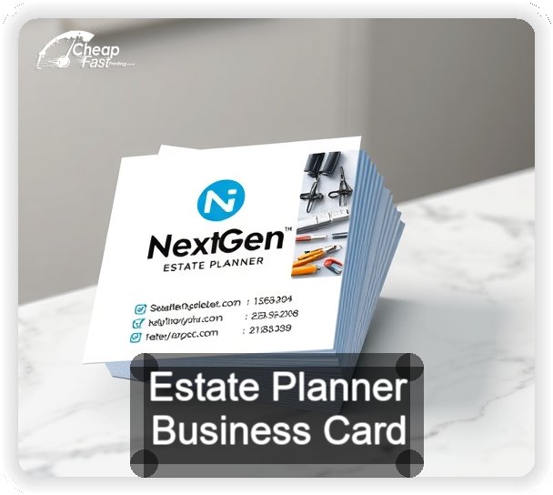 Estate Planner business card design sample