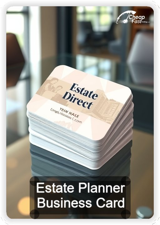 Estate Planner business card design sample