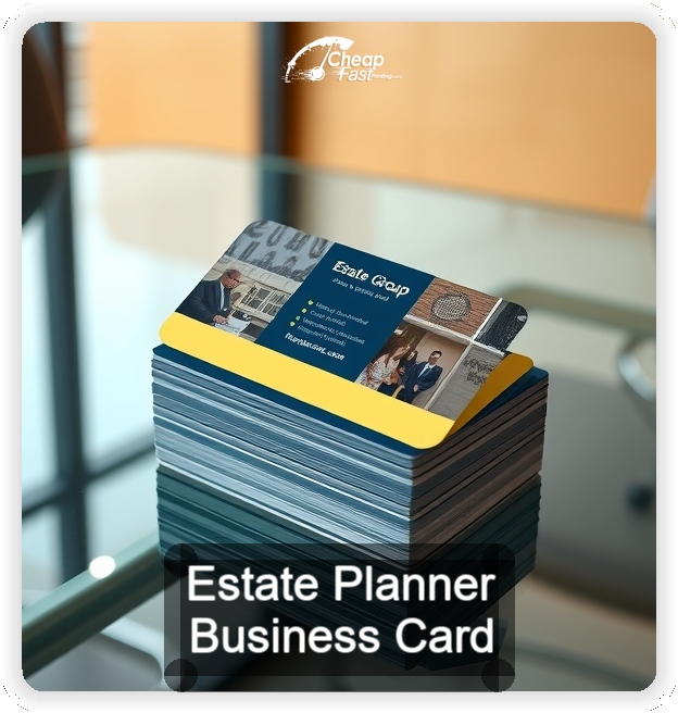 Estate Planner business card design sample