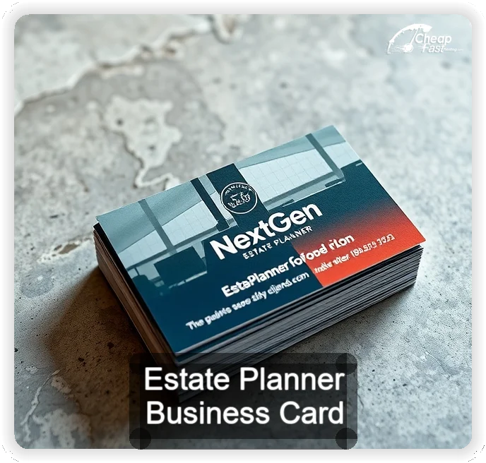 Estate Planner business card design sample