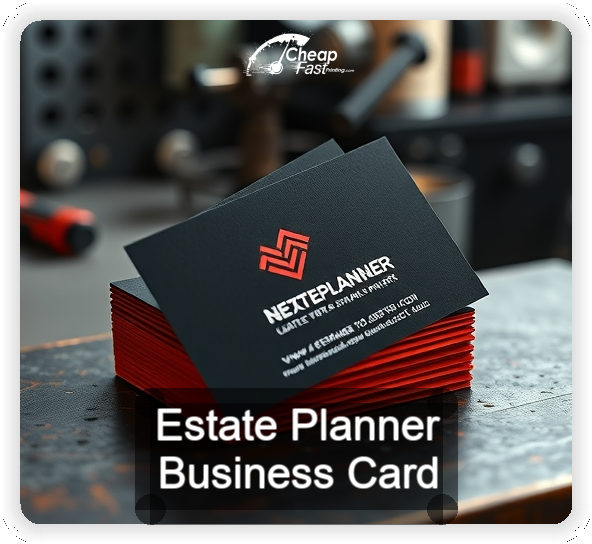 Estate Planner business card design sample