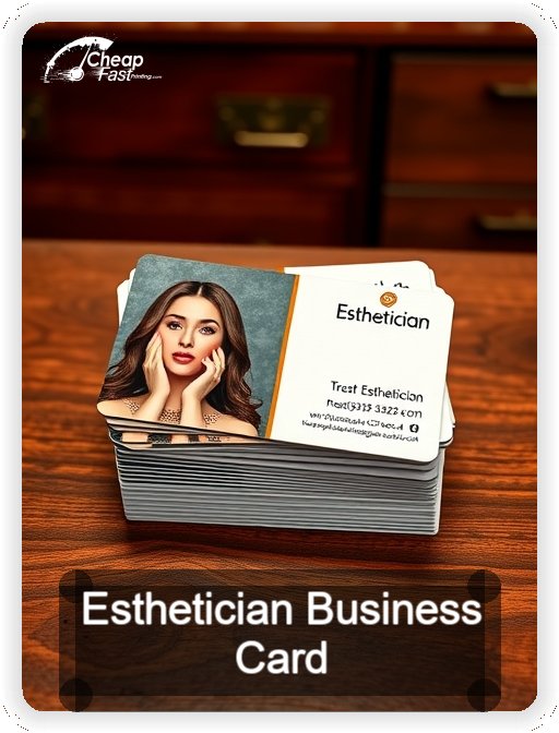 Esthetician business card design sample