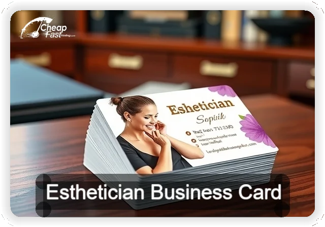 Esthetician business card design sample