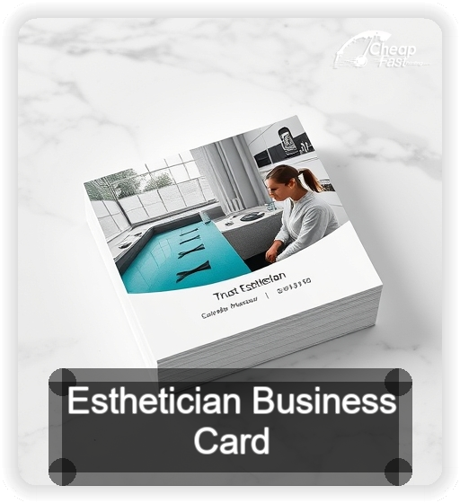 Esthetician business card design sample