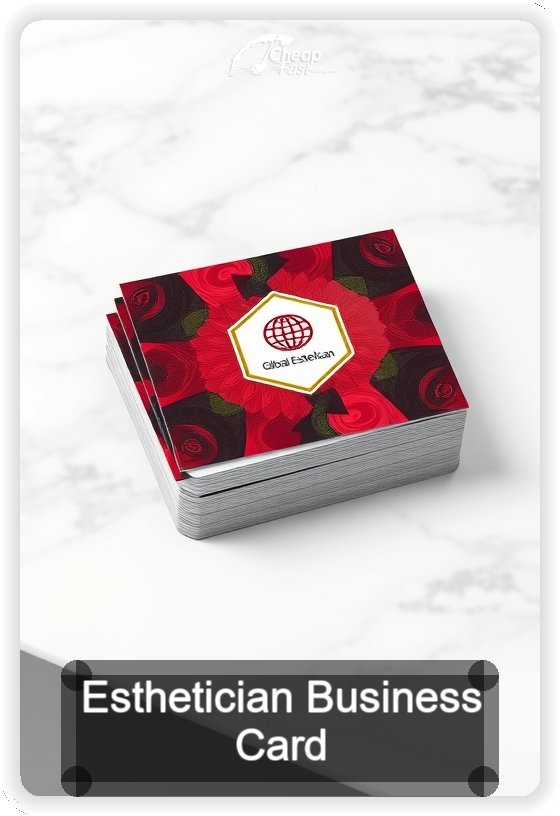 Esthetician business card design sample