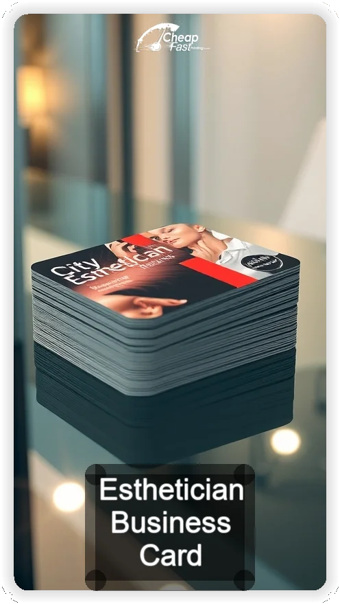 Esthetician business card design sample