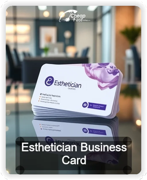 Esthetician business card design sample