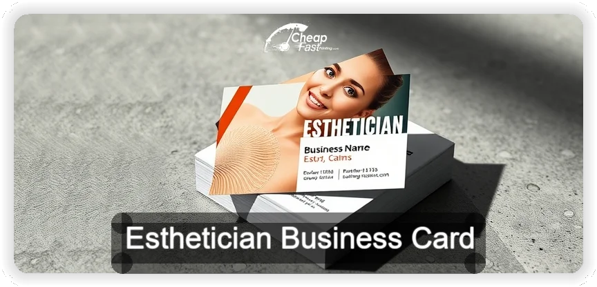 Esthetician business card design sample