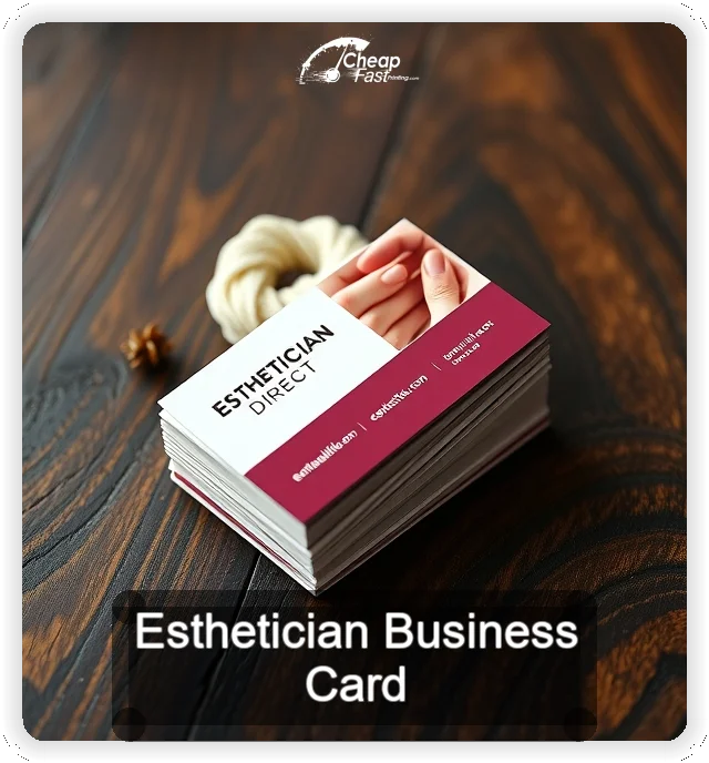 Esthetician business card design sample