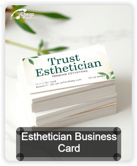 Esthetician business card design sample