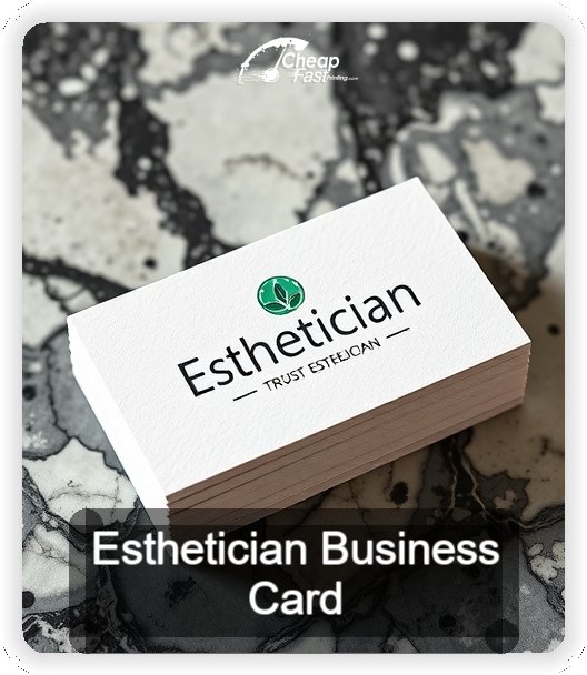 Esthetician business card design sample