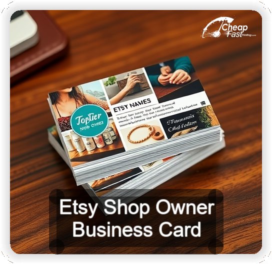 Etsy Shop Owner business card design sample