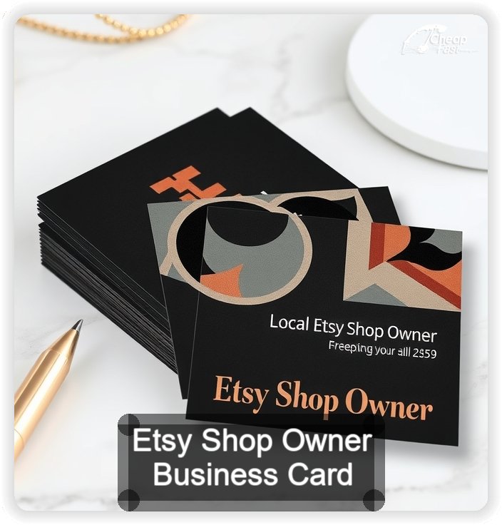 Etsy Shop Owner business card design sample