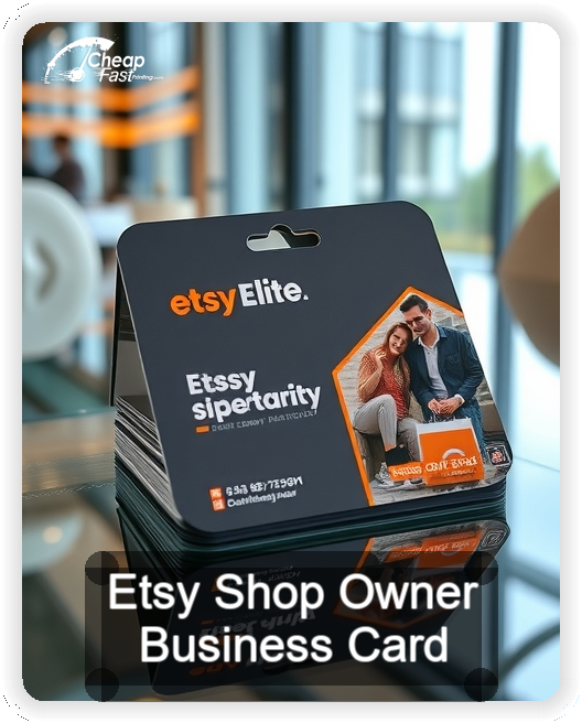 Etsy Shop Owner business card design sample