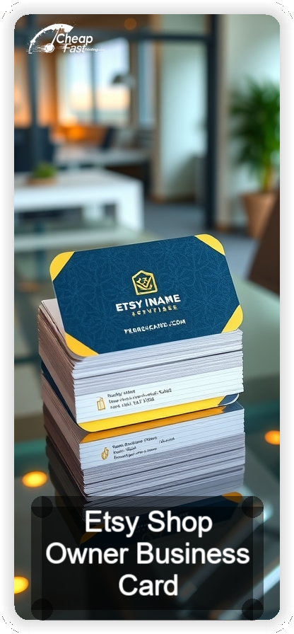 Etsy Shop Owner business card design sample
