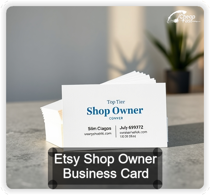 Etsy Shop Owner business card design sample