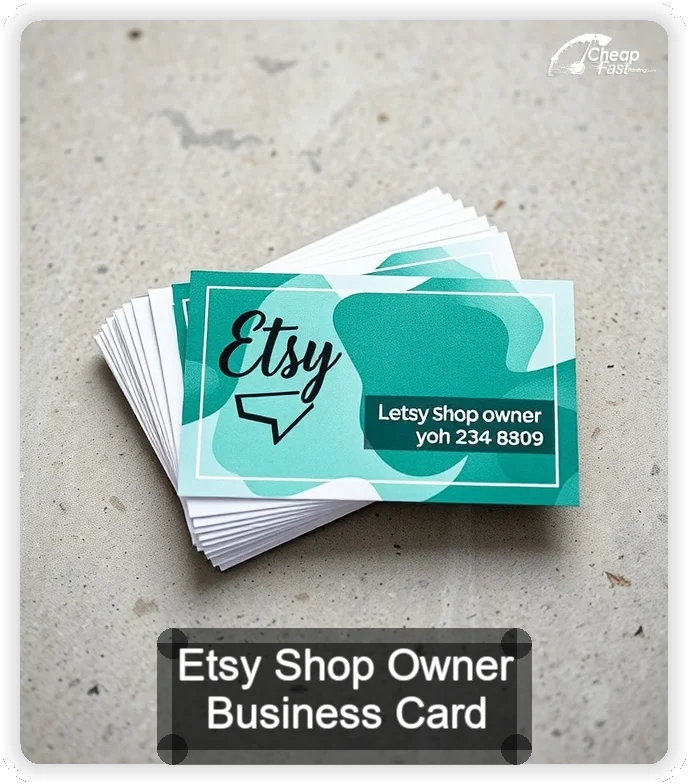 Etsy Shop Owner business card design sample