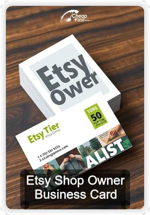 Etsy Shop Owner business card design sample