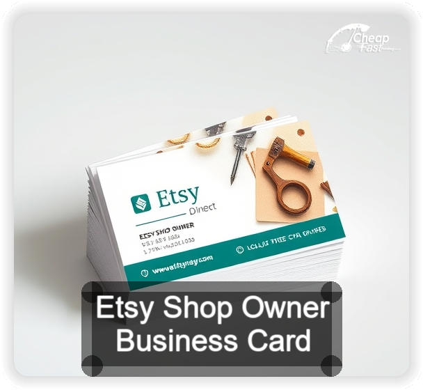 Etsy Shop Owner business card design sample