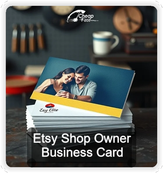 Etsy Shop Owner business card design sample