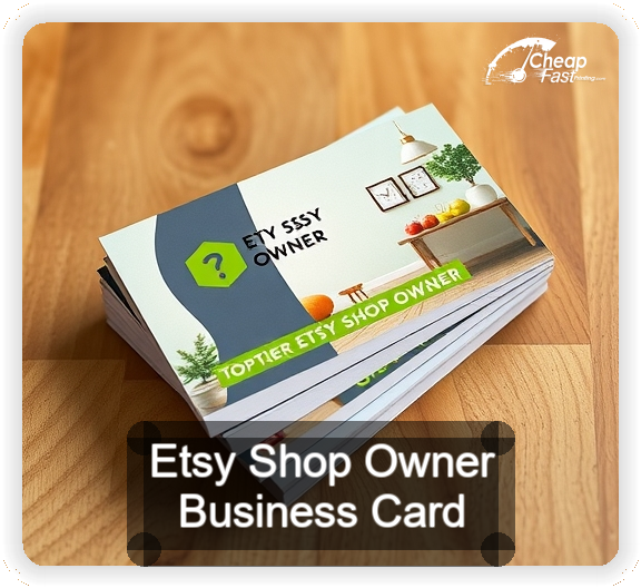 Etsy Shop Owner business card design sample